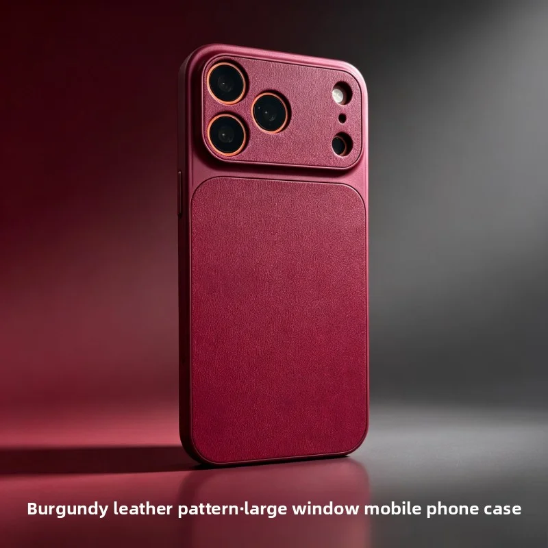 Luxurious Retro Orange Phone Case with Soft-Sided Hard Shell