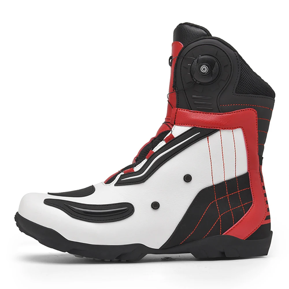 Motorcycle Boots Men Women Motorcycle Shoes Non-Slip Moto Protection Leather Moto Biker Shoes Accessories