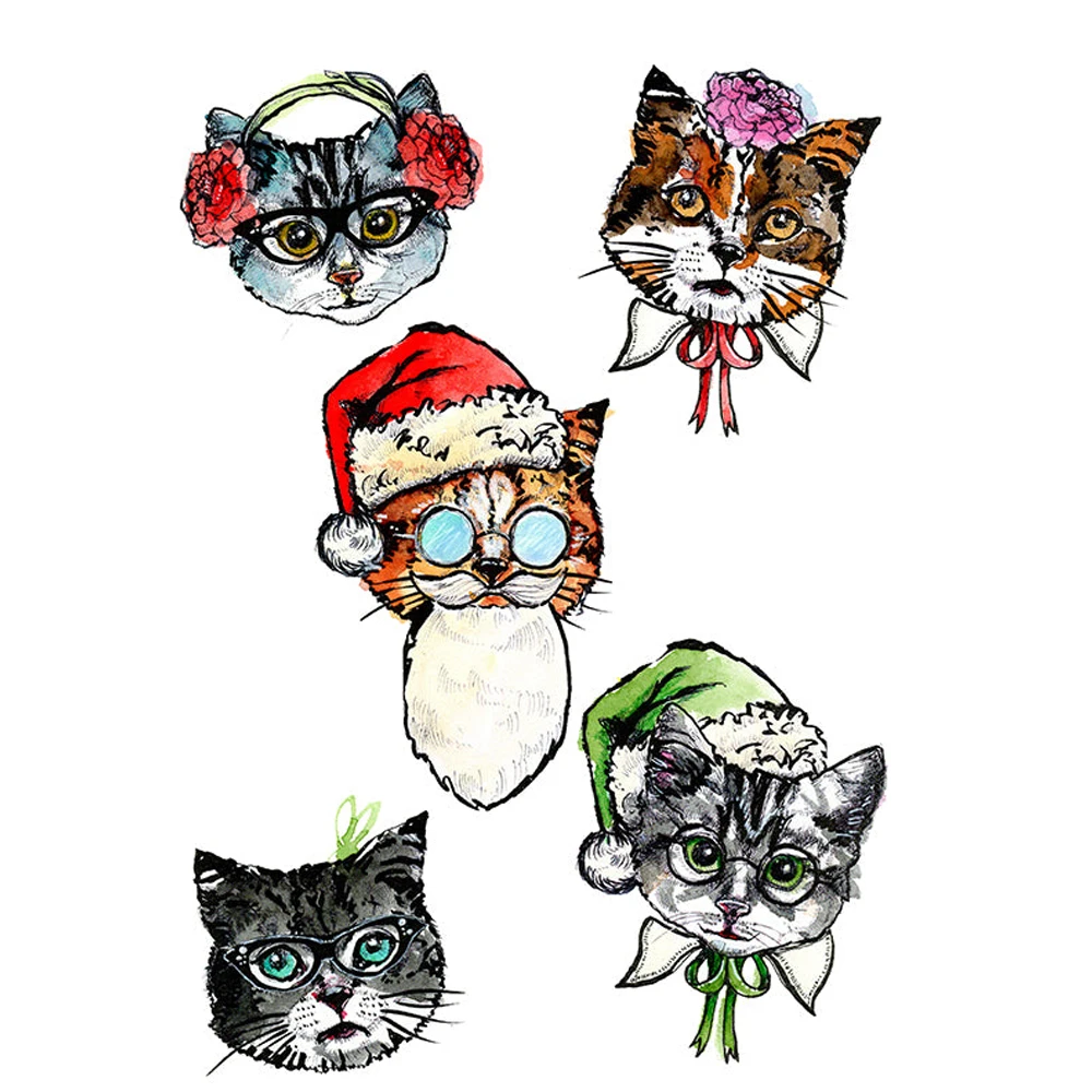 

Cat Christmas Clear Stamps Metal Cutting Dies New Arrivals 2023 Diy Scrapbooking Crafts Dies Stencils Paper Template Decoration