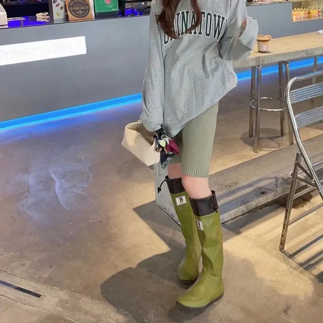 Mr Co Japanese Rain Boots Women's Summer Knight Boots Allmatch Retro