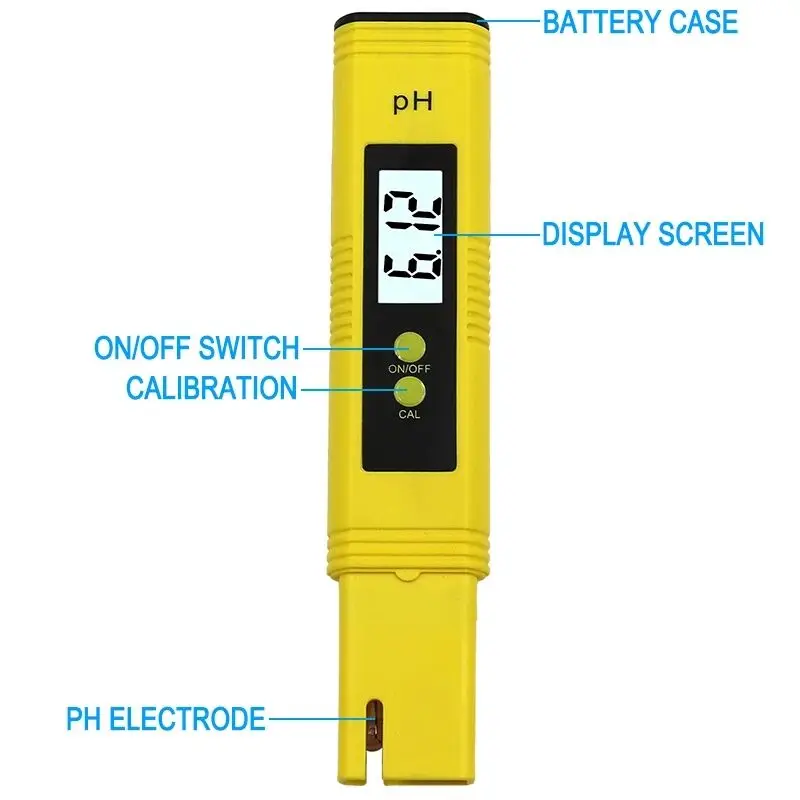 PH Meter 0.01 High Precision For Water Quality Tester 0-14 Range Aquarium Swimming Pool