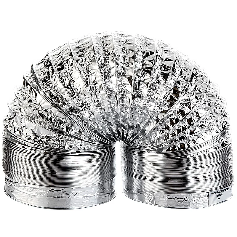 

5 m long 80-200mm Ventilator Pipe Aluminum Air Ventilation Hose for Bathroom Kitchen System Vent Exhaust Duct Tube Accessories