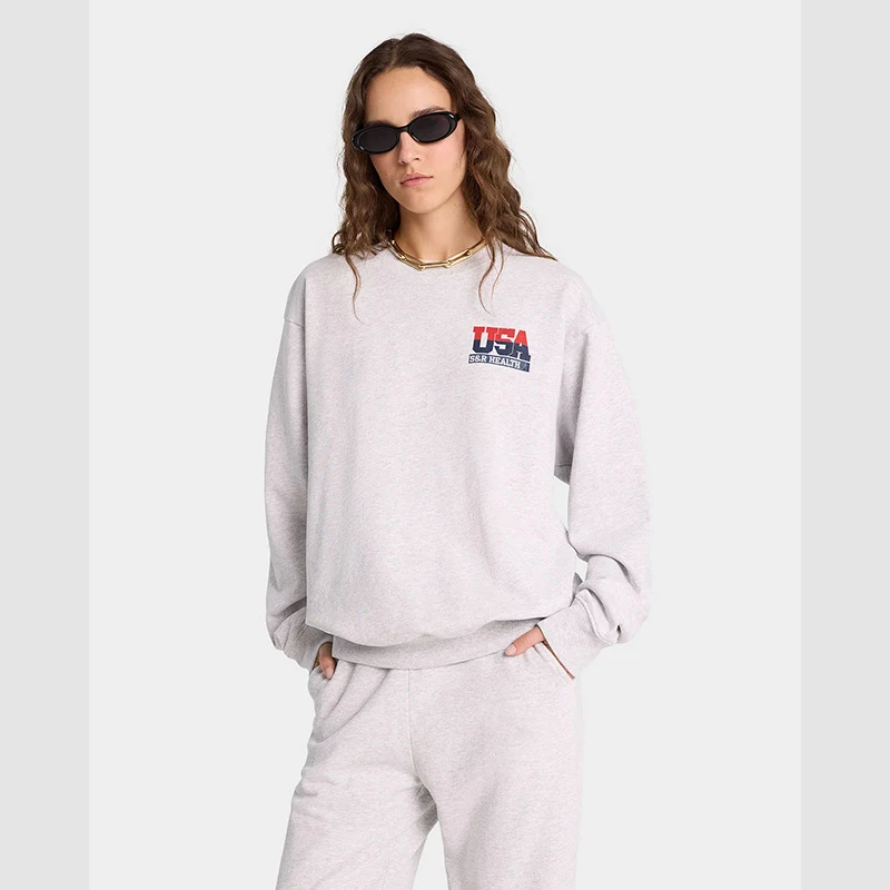 New Winter North American Niche Sporty&Rich Classic Letter Print Women's Pullover Hoodie Oversized Men's Sweatshirt Hoodie 2