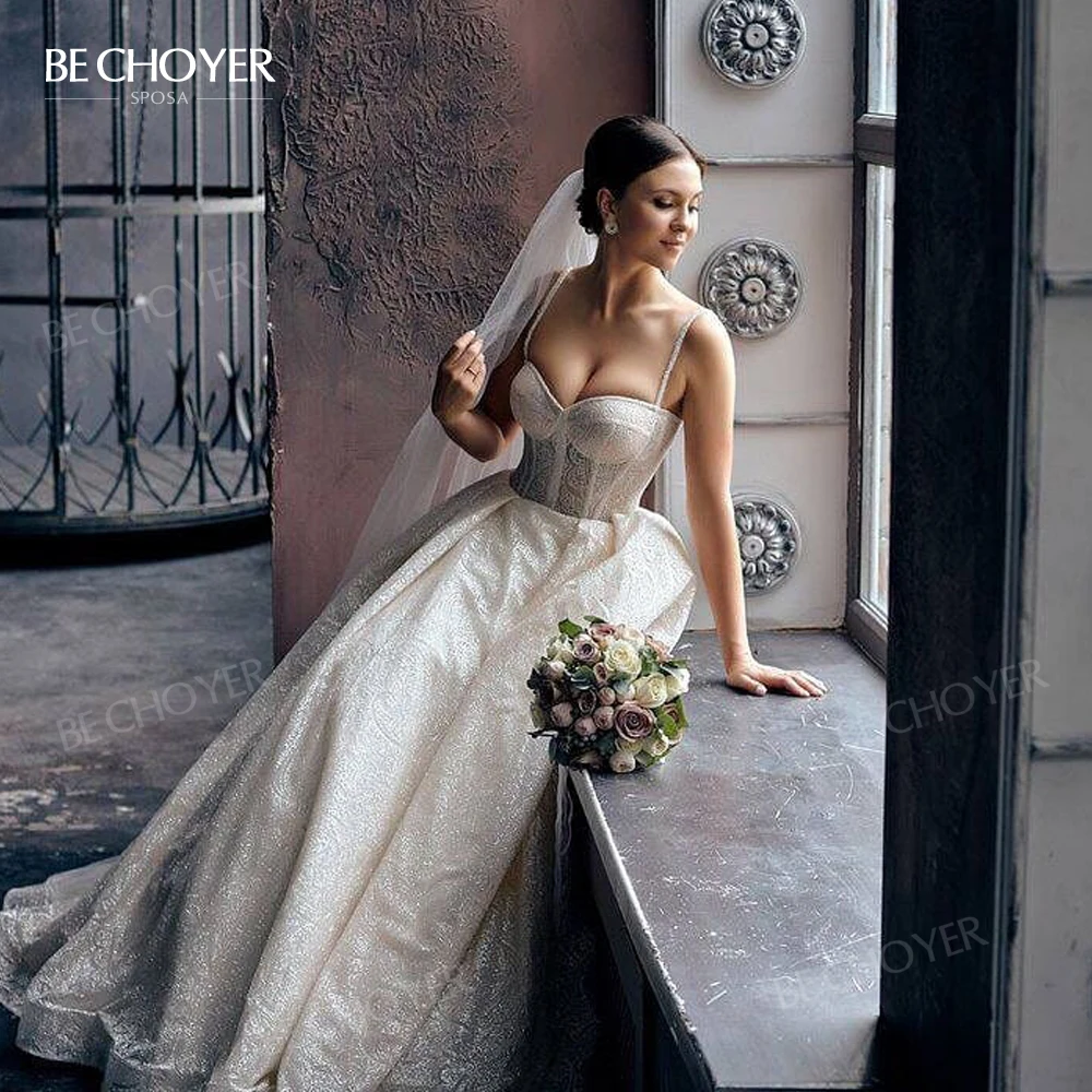 Wedding Dress Shiny Sleeveless A-Line Beach Beaded 2025 Boho