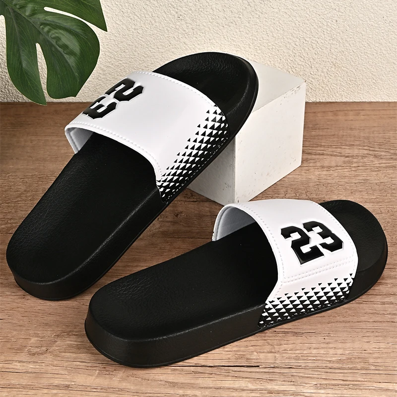Trendy Men's Athletic Slides Durable Thick EVA Sole Lightweight Casual Home & Outdoor Wear Slides Summer utdoor Beach Slippers 3