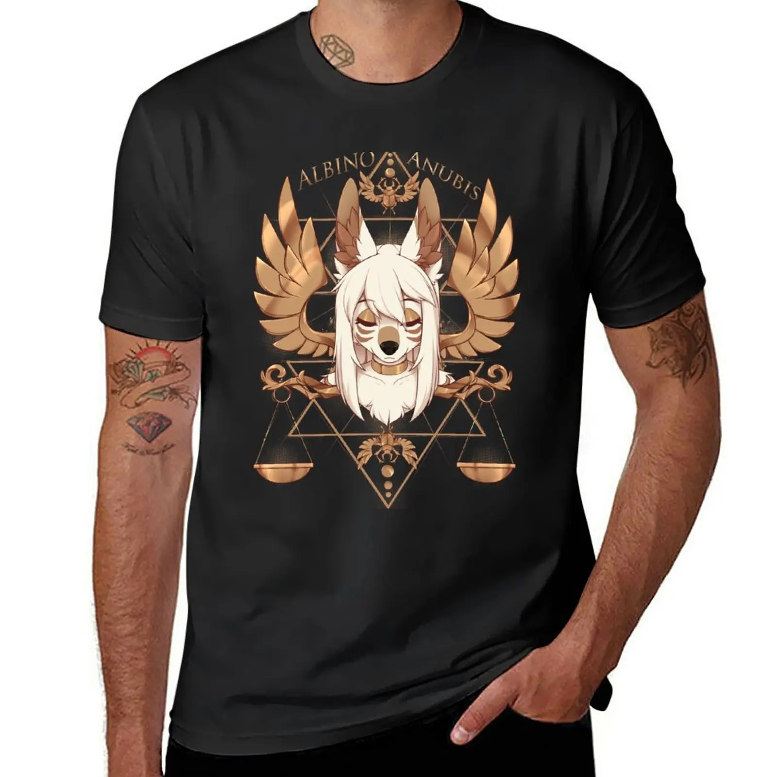 

New Aki albino Anubis T-Shirt customized t shirts boys t shirts black t shirt new edition t shirt plain t shirts men