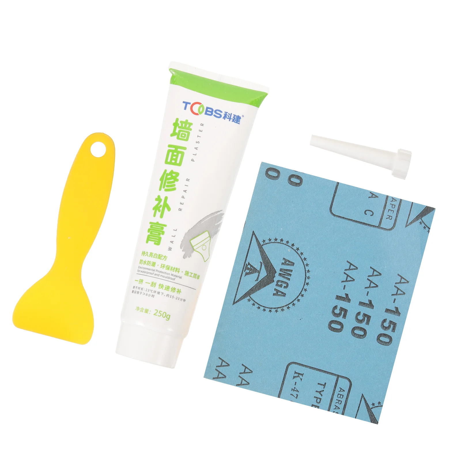 1 Set Wall Mending Agent Drywall Wall Repair Paste Repair Cream Kit with Sandpaper Scraper drywall patch kit