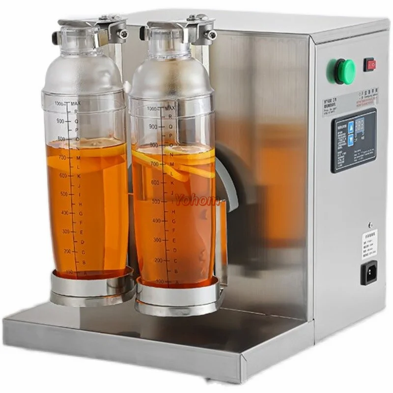 PreAsion Bubble Boba Auto Milk Tea Shaker Shaking Machine Electric  Double-cup Mixer with 4 Cups Stainless Steel 