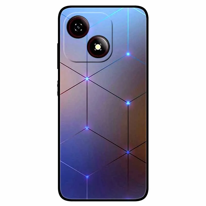 Black TPU Silicone Phone Case with Lovely Soft Painted Design