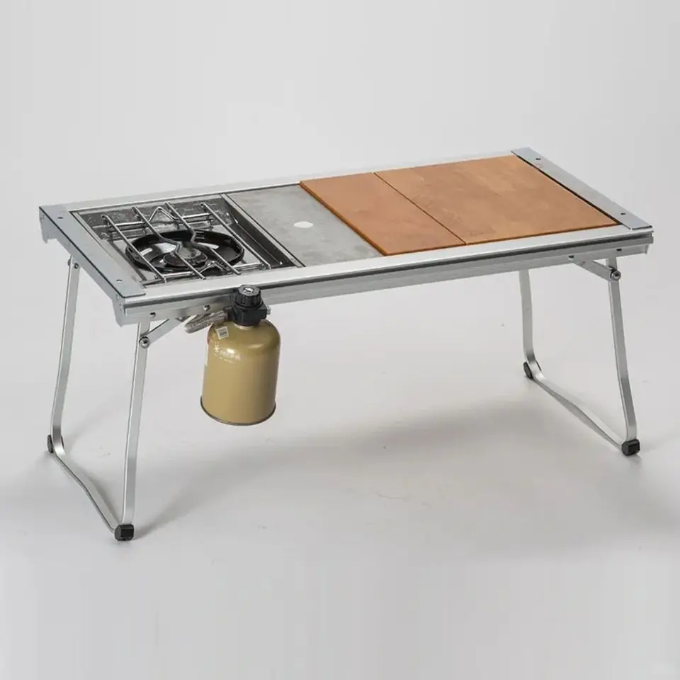 Smilodon-ポータブル折りたたみ式igtテーブル ピクニックユニット バーナー用火鉢 屋外キッチンシステム用アクセサリー Smilodon-ポータブル折りたたみ式igtテーブル,ピクニックユニット