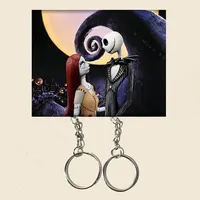 Wall Key Holder Couple Keychain Hanger Home Decor Shared Entrance Keyring Nonmagnetic Refrigerator Sticker Lover Halloween Gift 1