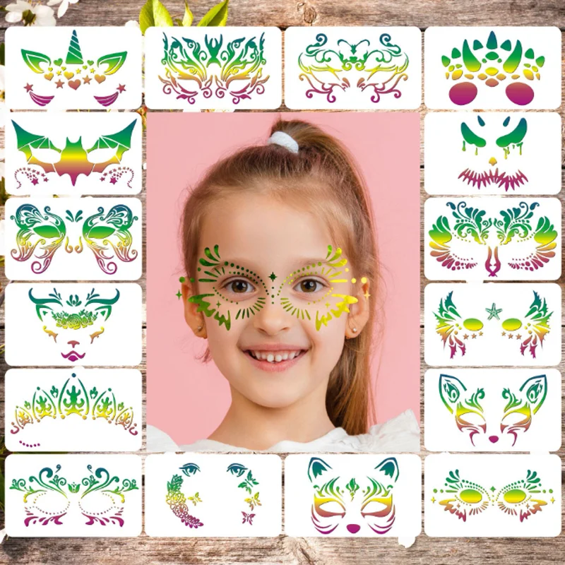 

20*12cm Unicorn Mask Painting Stencils DIY Layering Wall Scrapbook Coloring Embossing Decora Graffiti Painting Template Reusable