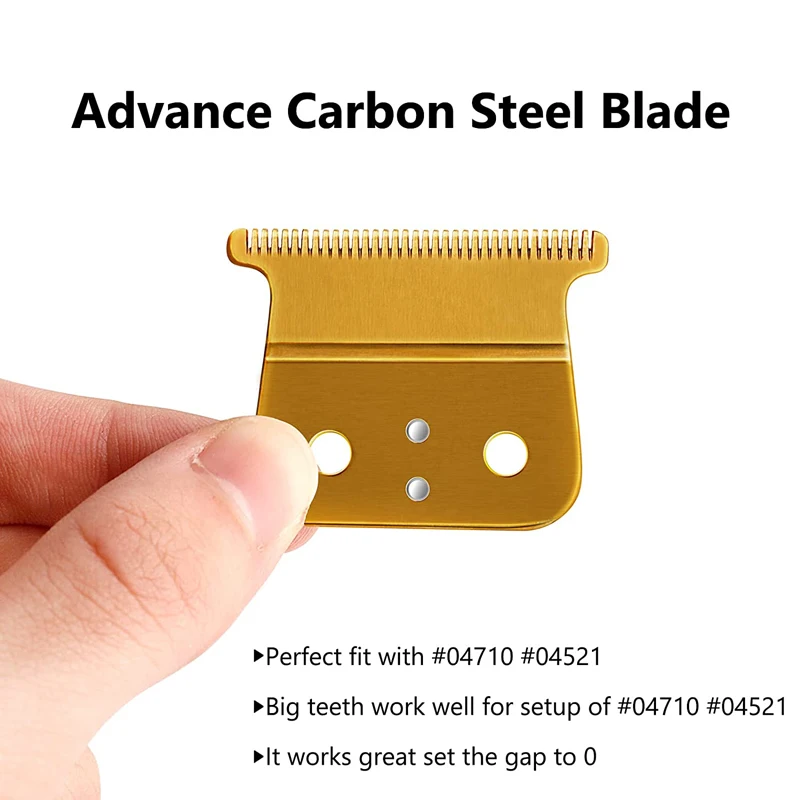 Barber Hair Clipper Blade Electric Shaver Blades Pro Replacement Blades Fits For Andis Trimmer T Outliner GO,GTO,GTX, SL, SLS Headliner, LS2,LS3 Ceramic&Carbon Steel