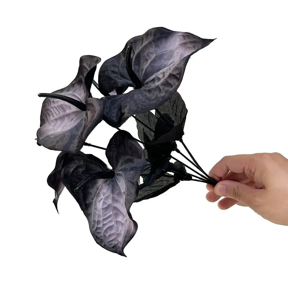 Halloween Artificial Anthurium Silk DIY Faux Red Palm Accessories Photo Props Calla Lily Artificial Flower Flower Arrangement