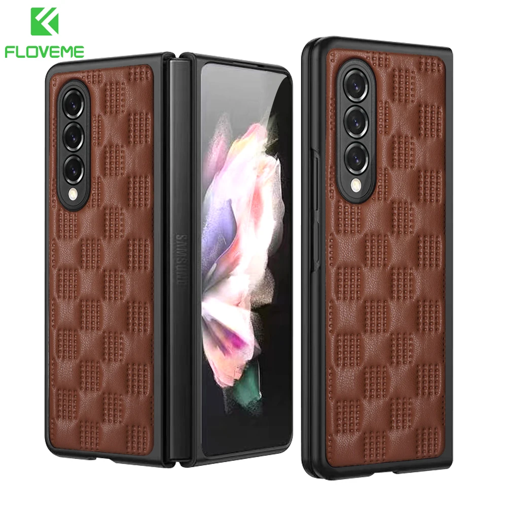 Custodia Di Lusso Per Samsung Galaxy Z Fold 3 5G Custodia In Pelle Estetica Per Samsung Galaxy Z Fold 3 5G Fundas Capa All-Inclusive