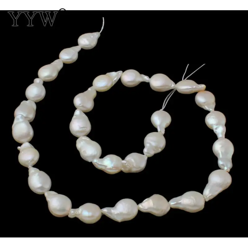 

Cultured Freshwater Nucleated Pearl Bead Freshwater Keshi Pearls Wholesale Natural White 9-10mm 15.3 Inch Jewelry DIY Accessorie