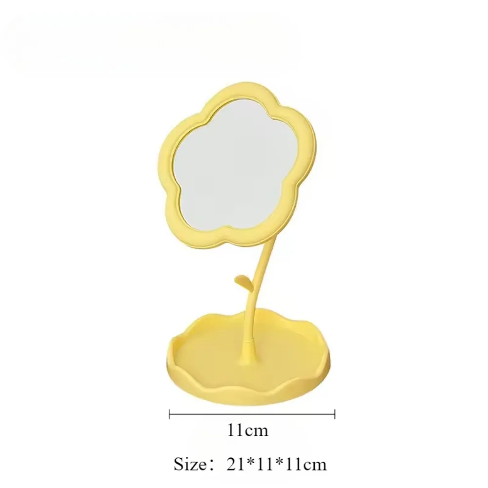 Desktop Makeup Mirror Household Decoration Dressing Glass Dormitory Desktop Storage Parts Detachable Rotatable Dressing Mirror makeup mirror
