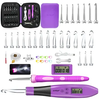 Crochet Hook Set with LED Light & Digital Row Counter 1