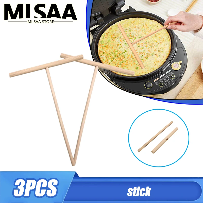Portable Specialty Crepe Maker Pancake Batter Wooden Spreader Stick Home Kitchen Tool DIY Restaurant Canteen Specially Supplies