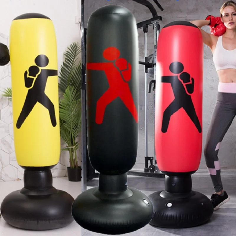 Punching Bag 160cm Inflatable for Kids and Adults Boxing Blow Up Bop Bag Freestanding Punch Gift