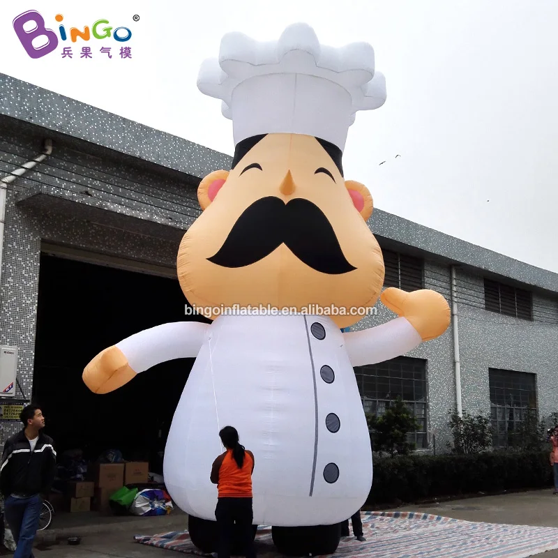 Customized 20 Feet Large Inflatable Chef Cartoon Promotional 6m High Airblown Cook For Decoration Toys 2