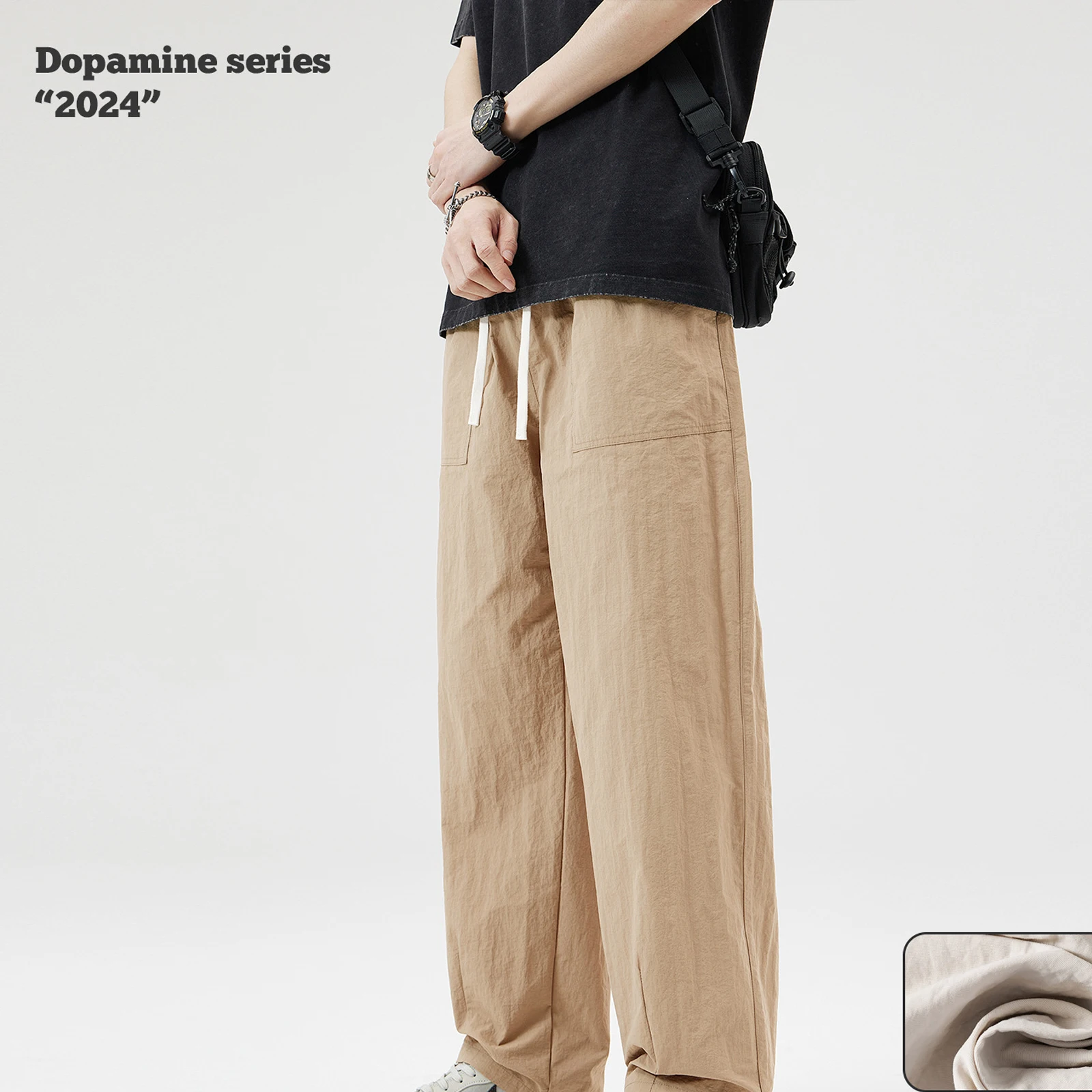 Men's Parachute Cargo Pants Spring Summer New Ins Pants Unisex High Quality High Street Y2K Casual Trousers Male