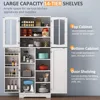64" Tall Kitchen Pantry Storage Cabinet, Pantry Cabinet with Doors and Shelves, Modern Food Pantry Cabinet Cupboard, Storage Cab 5