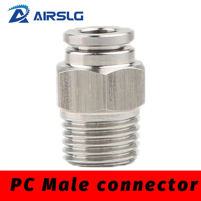 

1PCS Nickel plated copper Pneumatic Fittings Air Fitting PC 4-M5 4 6 8 10 12 14 16mm Thread 1/8 3/8 1/2" 1/4"BSP Quick Connector