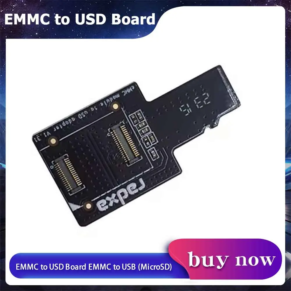EMMC to USB Adapter Board MicroSD Modules for ROCK PI 4A/4B development board raspberry pi expansion board emmc module