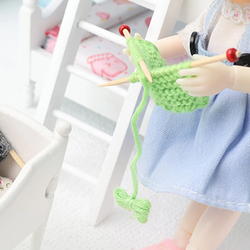

4 Pcs Mini Knitted Sweater Model Decor Baby Toy House Knitting Miniature Plush