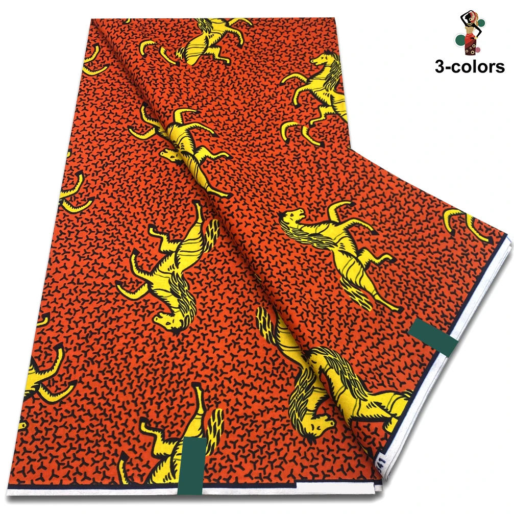 African wax fabric 100% Cotton Ghana Style Pagne Sewing