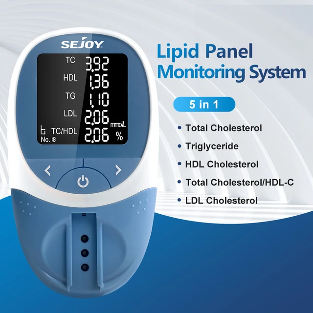 5 in1 Blood Lipid Analyzer Total Cholesterol (TC)&high density lipoprotein cholesterol (HDL) &triglyceride (TG) cholesterol LDL