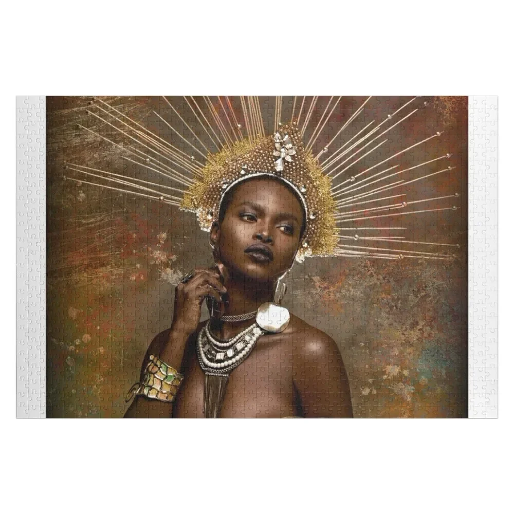 

AFRICAN QUEEN Jigsaw Puzzle Wooden Boxes Personalized Toy Puzzle