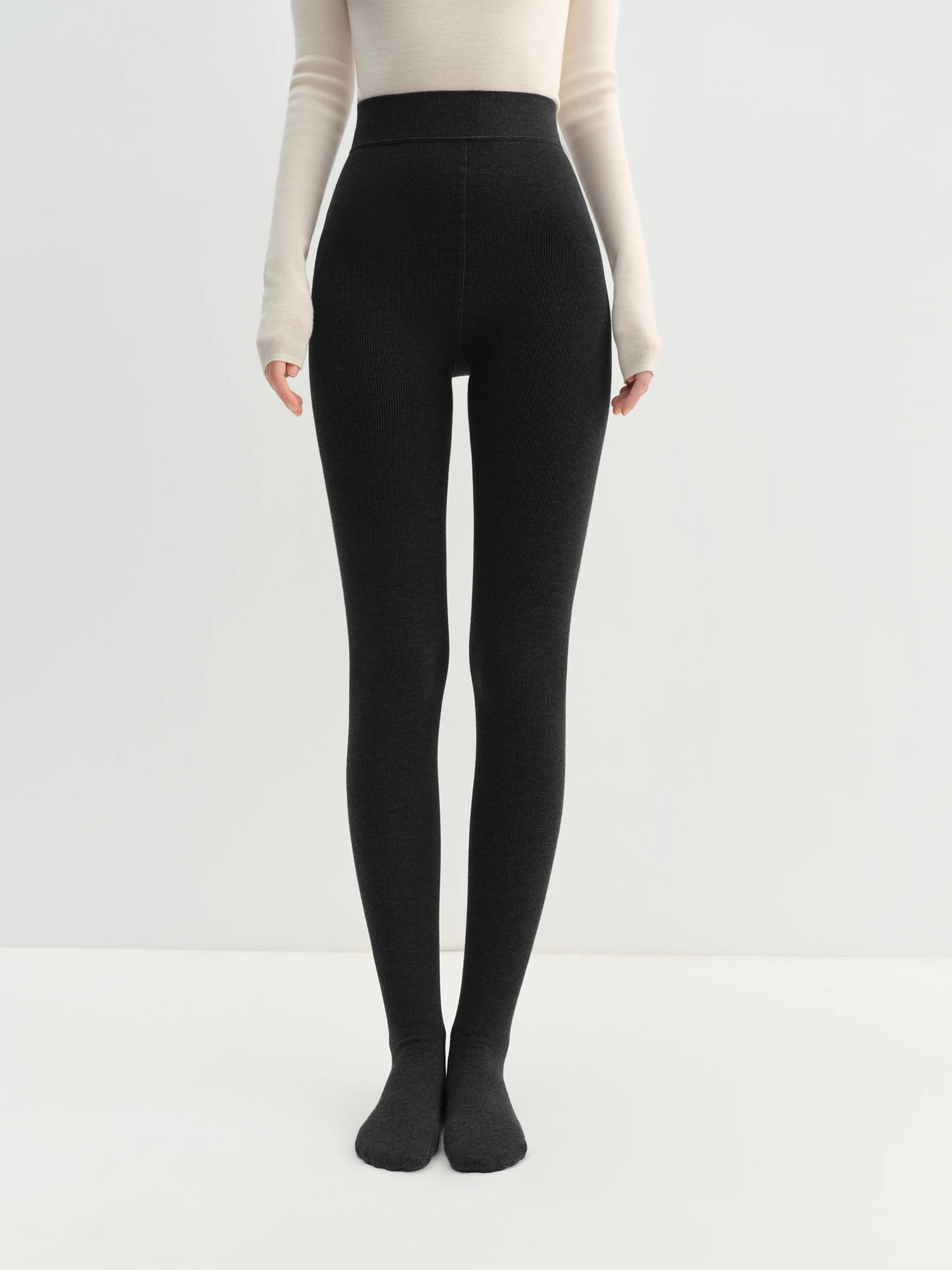 Women's Compression Tights – Slimming Thermal Opaque Mid-Calf Leggings for Winter Comfort