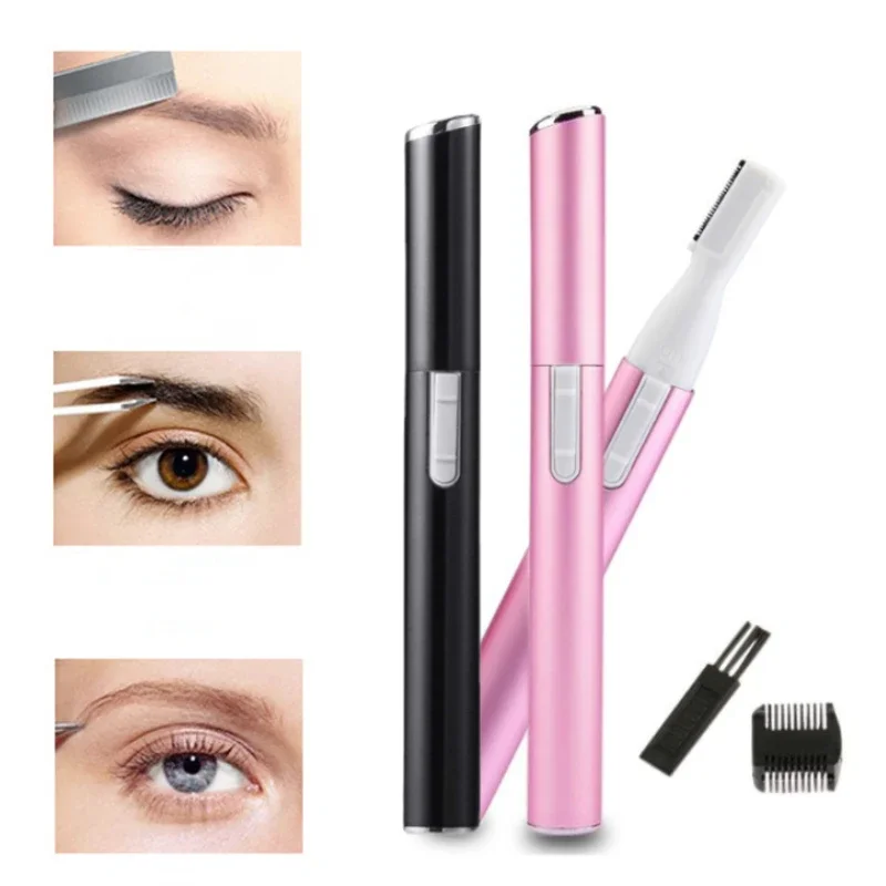 Electric Face Eyebrow Scissors Hair Trimmer Mini Portable Women Body Shaver Remover Blade Razor