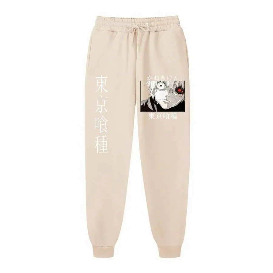 2024 Autumn and Winter Men's Jogging Pants Tokyo Ghoul Anime Print Versatile Casual Pants Comfortable Fleece Sweatpants S-3XL 4