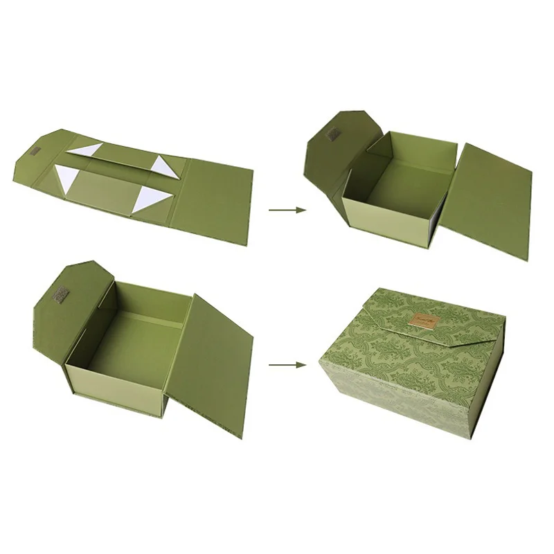 20 Teile/los Vintage Rot Handheld Geschenk Box Leere Box Hochzeit Brautjungfer Handheld Geschenk Kreative Falten Boxen – Detail 7