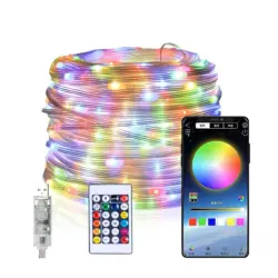 Enchanting USB LED Fairy Lights - Multicolor String Decor with App - Controlled Remote for Indoor & Outdoor Celebrations