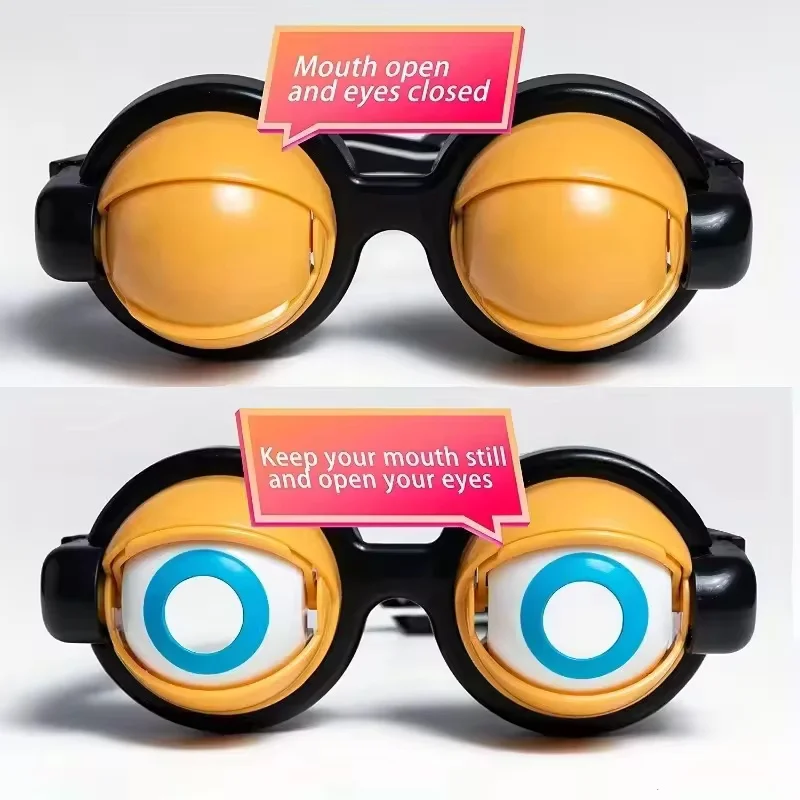 Gafas divertidas con párpados móviles