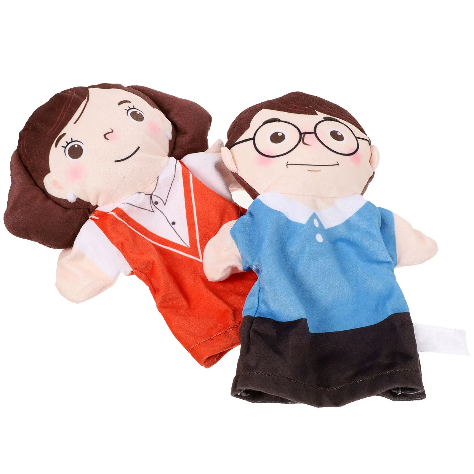 어린이를 위한 2Pcs 손인형 통합 성형 현실적인 외관 탄력 있는 주름 없는 감각 발달 손 두뇌 발달