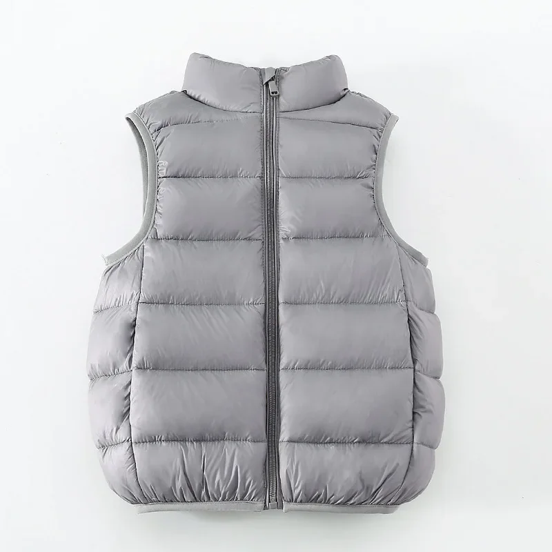Boys and Girls Top Winter Childrens Clothing Light and Thin Childrens Shoulder Stand Up Collar Solid Color Warm Down Jacket Vest down jacket children jackets