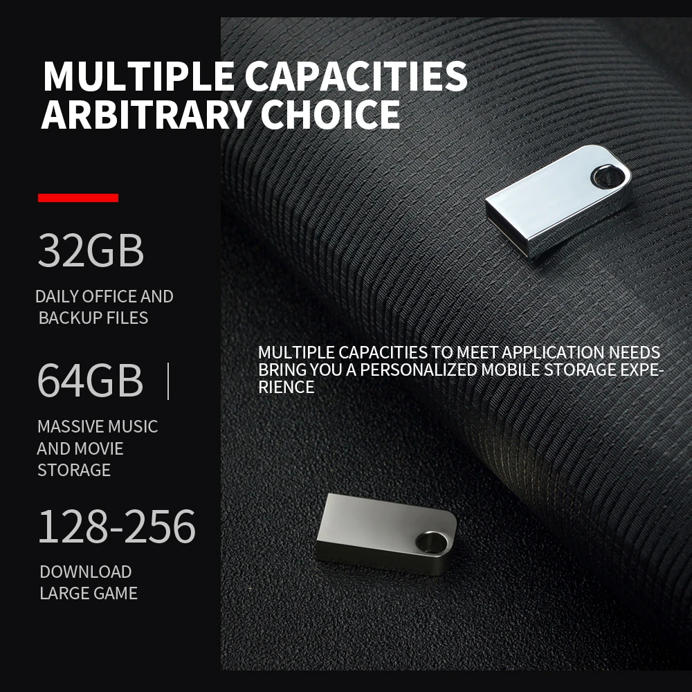 USB Flash Drive Mini U-disk High-speed Memory Metal Logo Pendrive 32GB 4GB 64GB USB 3.0 Pen Drive