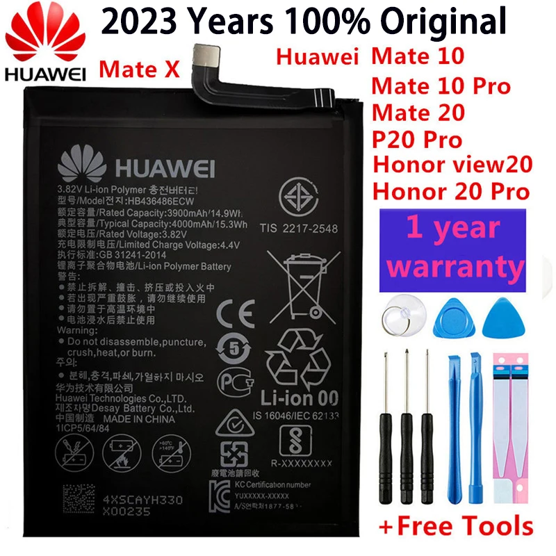 Batteria Del Telefono Sostitutiva Originale Muslimex Per Batterie Huawei Mate 10 /10 Pro / Mate 20 /P20 Pro /Honor View20 4000Mah