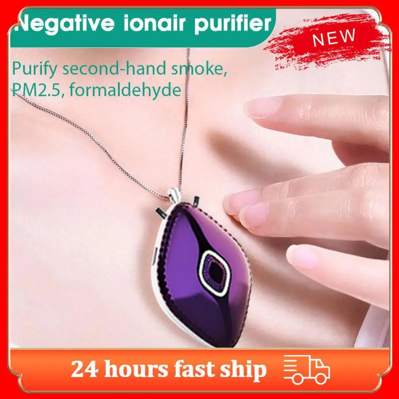 Mini USB Wearable Necklace Air Purifier Portable Household Anion Generator Remove Formaldehyde Negative Ion Air Freshener