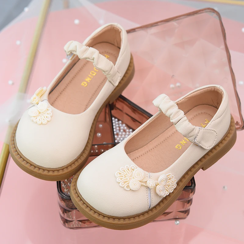 Girls' Small Leather Shoes, Kidsren's Princess Shoes, Spring & Fall , Shallow Mouth Kidsren's Girls' Soft-Soled Genuine Leather Shoes