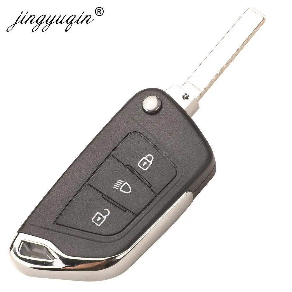 jingyuqin remote modified car filp key shell for Citroen С2 C4 С3 С5 C6 DS4 DS3 DS5 Berlingo Picasso C-Elysee Dispatch HU83/VA2