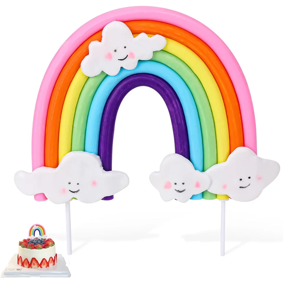 versierplezier eetbare topper - regenboogfeest