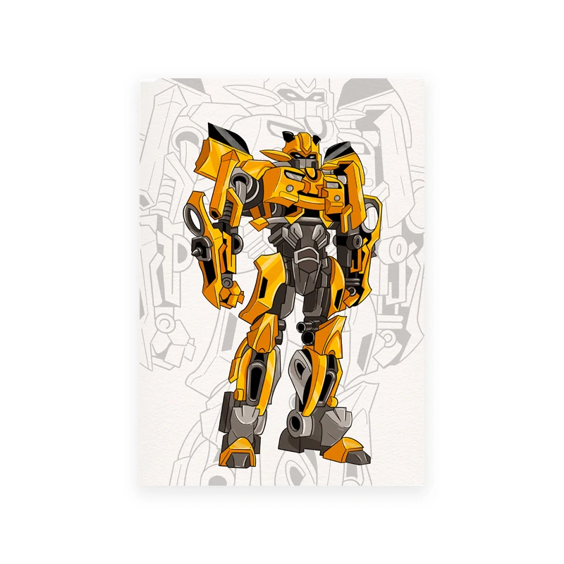Vintage Transformers Art Prints Canvas Painting - Boys Room Wall Decor