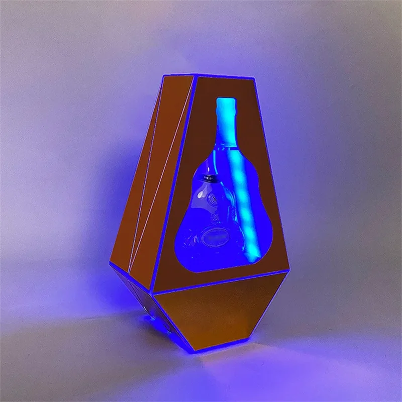 LED luminous neon XO wine seat colorful light champagne king bar KTV luminous display golden wine rack props