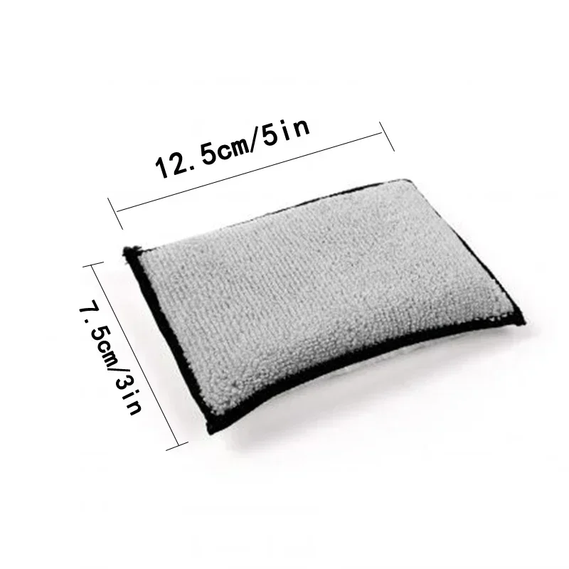Soft Double Side Microfiber Scrubbing Sponge 2/24PCS for Car Leather Cleaning Microfiber Towel Wax Sponge Auto Detailing